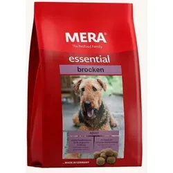 MERA essential Brocken Hundefutter - Trockenfutter für alle Hunderassen mit hochwertigem Geflügelprotein, Omega-3 und Omega-6 für gesunde Haut und glänzendes Fell – ideal für aktive Hunde.