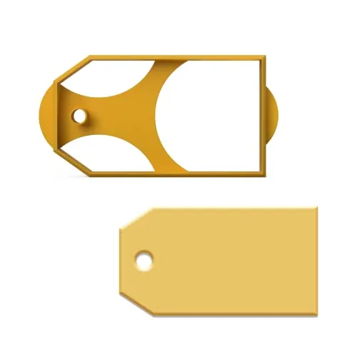 Keksausstecher Etikett - Ausstecher Label - Ausstechform Anhängeschild aus Bio Kunststoff (6cm) Made in Germany perfekt für Geburtstage Weihnachten