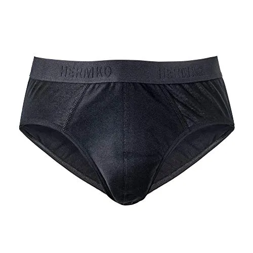 HERMKO 8310 3er Pack Herren Slip mit schönem Webbund, Größe:D 10 = EU 4XL, Farbe:schwarz