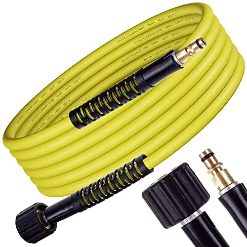 Ersatzschlauch für Hochdruckreiniger – 5m 180bar Kompatibel mit Kärcher Hochdruckreiniger Zubehör K2-K7 Home Serie – M22x1,5 mit 14mm Stecker Typ K und Typ CLICK nach 2007