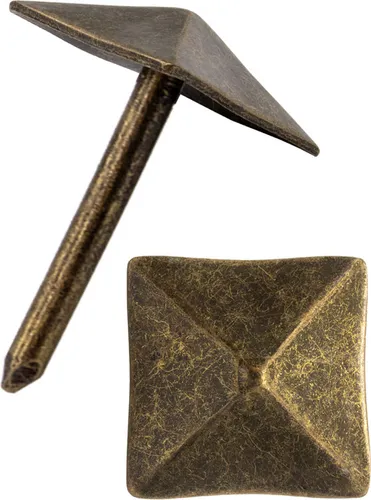 'FUXXER® - 40x Zier-Kopf-Nägel, Polster-Nägel, Möbel-Nägel, Abdeck-Nägel, Zier-Kappen, 12x12 mm'