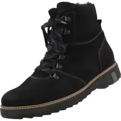 Waldläufer Beq.Schn. Schlupfstiefel 30cm Schaft Gr.6, Schwarz - Damen Wanderschuhe aus hochwertigem Veloursleder mit Lammfellfutter für optimalen Komfort und Wärme bei jedem Abenteuer.