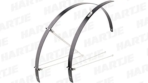 CONTEC Unisex Schutzblechgarnitur 'Flat Fender' Aluminium - Fahrradschutzbleche mit extrem stabiler, flacher Bauweise und inkl. Streben für optimalen Schutz. Breite: 32 mm, ideal für jedes Fahrrad.