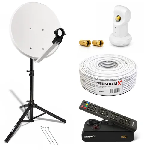 PremiumX Camping Satelliten-Komplettanlage 45cm