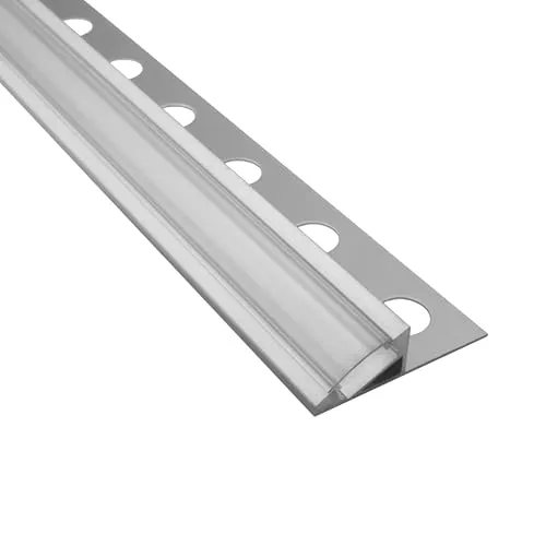 Produktbild tktrading24 T77 LED Alu Premium Fliesenprofil 10mm silber 20° - 1m klar