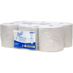 Scott Extra Strong Papierhandtücher 6686 - 6 Rollen à 304 m, 1-lagig und besonders stark für effizientes Händetrocknen in anspruchsvollen Umgebungen