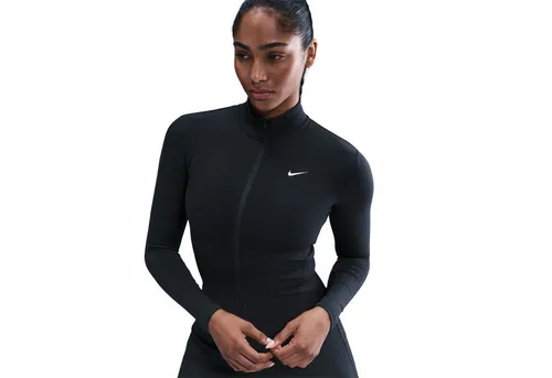Nike Damen One Df Fz Fitted Jacke, Schwarz/Weiß, Größe M - Moderne Damenjacke mit hohem Tragekomfort, ideal für aktive Tage. Der fitted Schnitt sorgt für optimale Bewegungsfreiheit.