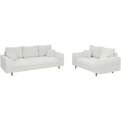 S-Style Möbel Polstergarnitur 3+2 Leif - Couchgarnituren im skandinavischen Stil mit hochwertigem Boucle-Stoff und Wellenfederung für optimalen Sitzkomfort. Exklusive Möbel für dein Zuhause!