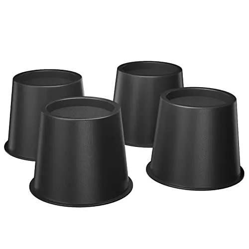 Uping Möbelerhöher Betterhöhung Möbelerhöhung Tischerhöher Elefantenfuß Bed Riser 8cm Höhe 4St schwarz