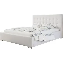 Alpi-Möbel Polsterbett 120x200 cm, Weiß