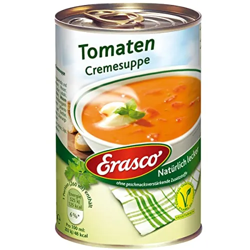 Erasco Tomaten Cremesuppe mit Tomatenstücken natürlich 390ml