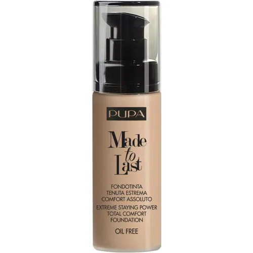 Pupa Made To Last Total Comfort Foundation SPF10 - Make-up mit 30 ml, bietet langanhaltenden Komfort und schützt die Haut mit SPF 10, ideal für einen perfekten Teint den ganzen Tag.