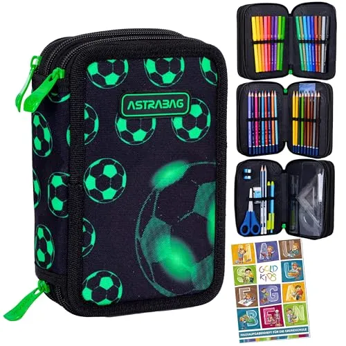 Goldkids Federmäppchen 3 Fächer – Fußball Motiv