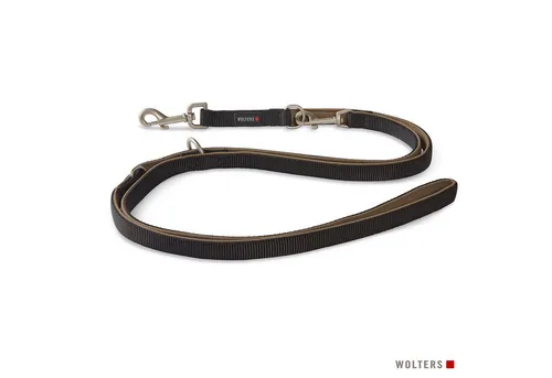 Wolters Cat&Dog Professional Comfort Führleine Gr.M 200cm x 15mm schwarz/braun - Klassische Hundeleinen mit Neoprenpolsterung für doppelten Komfort – weich und angenehm für Hund und Halter. Ideal für entspannte Spaziergänge.