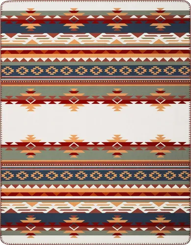 Wohndecke Pueblo, Ethno-Decke 150x200 cm aus Baumwollmischgewebe - Wohndecken, Ethno-Stil mit moderner Optik, weich und temperaturausgleichend, perfekt für gemütliche Abende.