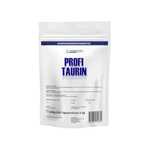 1Kg L-Taurin, reines Pulver, 1000 g reine Aminosäure - Leistungssteigerung - Muskelaufbau -