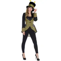 Rubie's Damen Kostüm Biene Jacke - Kostüm-Outfit für Erwachsene mit auffälliger Biene Jacke, ideal für Karneval und Fasching. Mit Rüschenborte und Zierschnürung für einen besonderen Look.