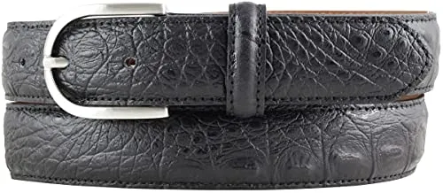 BELTINGER Damen-Gürtel mit Krokoprägung 3 cm | Leder-Gürtel für Damen 30mm Kroko-Optik | Kroko-Muster mit runder Gürtelschließe | Schwarz 95cm