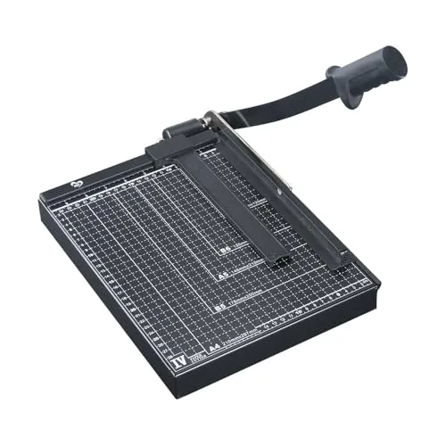 Ideen mit Herz Hebelschneider A4 | Papierschneider | Papierschneidemaschine aus Metall | 12 Blatt Kapazität | Für Hobby und Beruf