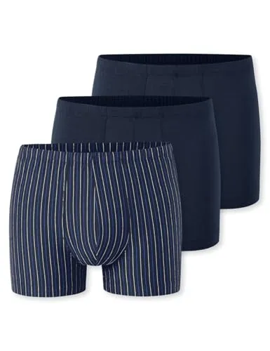 Schiesser Herren 3 Pack Shorts, Sortiert 2_183247, L - Kleidung: Bequeme Herren-Shorts im Multipack mit 95% Bio-Baumwolle für höchsten Tragekomfort und elastischen Sitz.