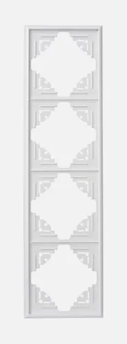 Kopp MALTA – Abdeckrahmen 4-fach, Farbe: Arktisweiß