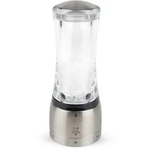 Peugeot SM Daman Select ES/Acryl 16cm – Salzmühle mit U'Select - Küchenzubehör mit innovativem Design, Zirkonia-Mahlwerk für präzise Mahlgrade von puderfein bis grob und einfaches Nachfüllen.