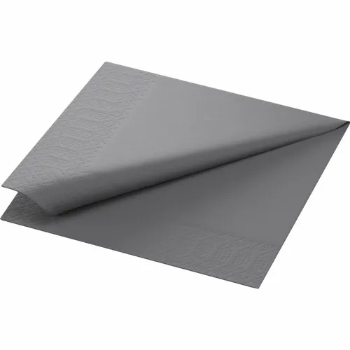 DUNI Servietten, granit grey, 3-lag., 33x33 cm, 1/4 250 in grau von Duni