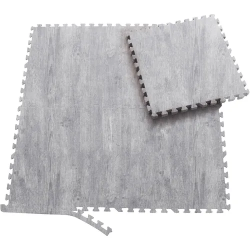 Sporttrend 24® 6 Schutzmatten Holzoptik grau HMW003 | Bodenmatten Turnmatten