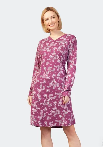 hajo Nachthemd 105 cm aus Premium Cotton - Elegantes Nachthemd für Damen mit V-Ausschnitt und stilvollem Paisley-Muster, ideal für einen angenehmen Schlaf.