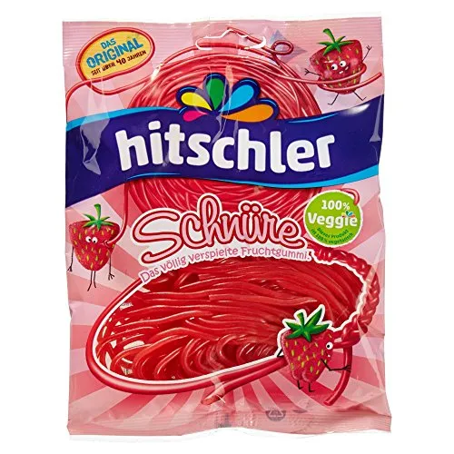 Hitschler Erdbeer Fruchtgummi Schnüre, 125 g