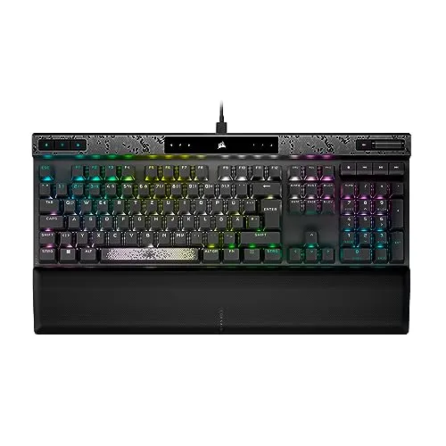 CORSAIR K70 MAX RGB - Magnetisch-Mechanische Gaming-Tastatur mit MGX Schaltern - Tastaturen: Anpassbare MGX-Schalter für individuelle Betätigungspunkte, 8.000Hz Hyper-Polling für blitzschnelle Eingaben und angenehme Tippakustik durch Schalldämpfung.