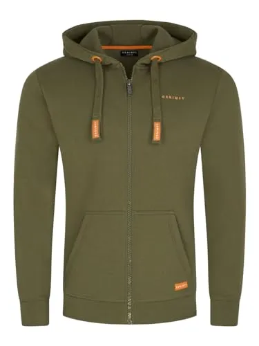 DENIMFY Kapuzensweatjacke DFLeo Herren Hoodie - Zip Hoodie für Herren mit praktischen Kängurutaschen und hochwertigem Materialmix aus 60% Baumwolle und 40% Polyester, ideal für stilvolle Alltagslooks.