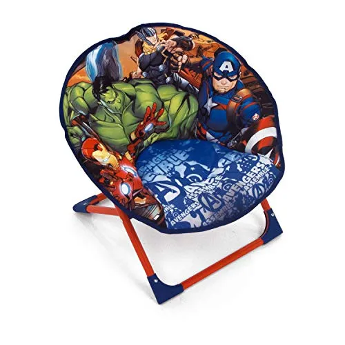 ARDITEX Avengers Sessel für Kinder – Rund und Bunt - Sessel für Kinder im Avengers Design, ideal für Schlafzimmer oder Spielzimmer. Bequemer Sitz und robustes Polyester, perfekt für kleine Marvel-Fans!