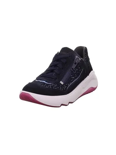 Superfit Melody Sneaker, BLAU 8000, 33 EU - Sneaker aus hochwertigem Wildleder mit atmungsaktivem Textilfutter, ideal für Komfort und Stil im Alltag.