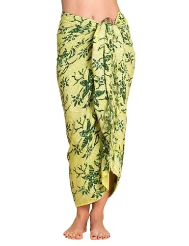 PANASIAM Sarong B007 in Lichtgrün, Größe L in grün von PANASIAM