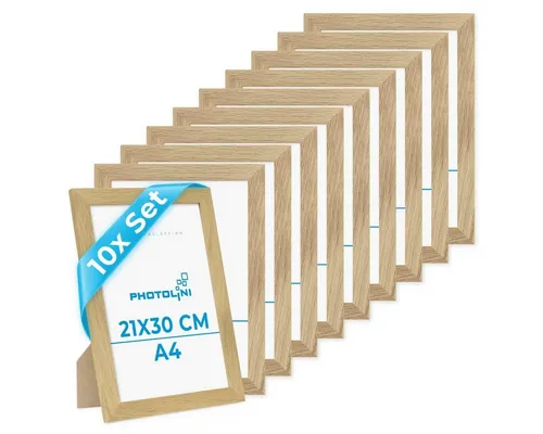 PHOTOLINI Bilderrahmen 10er Set, Big Pack, breite Rahmen, extra Zubehör, (10er Set), im modernen Stil für Ihre stilvolle Wanddekoration