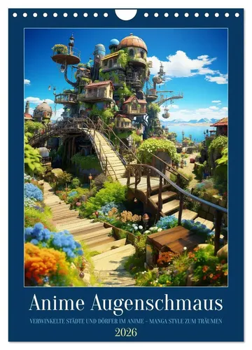 Anime Augenschmaus Wandkalender 2026 - DIN A4 hoch, liebevolle Anime-Manga Motive, ideal für Fans und Sammler, 3. Edition 2026, perfekt für jeden Raum.