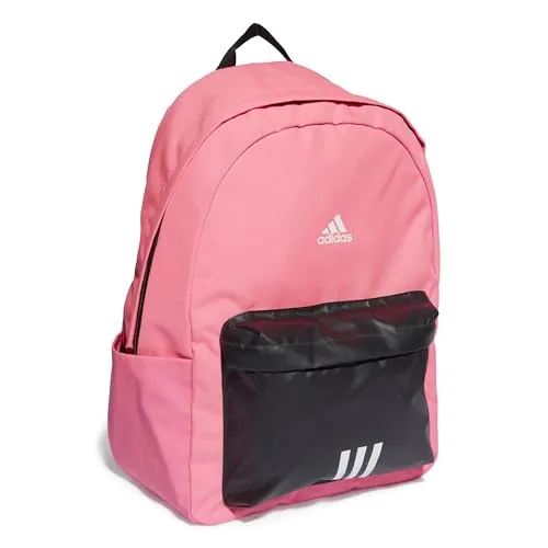adidas Unisex Classic Badge of Sport Backpack - Stylischer Rucksack in Lucid Pink mit 27,5 l Volumen, gefertigt aus 100% recyceltem Polyester – ideal für umweltbewusste Sportler.