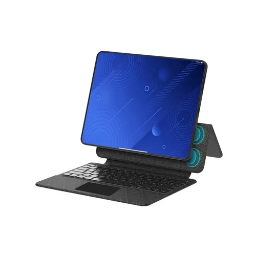 ISY ITF-1001 Folio Schutzhülle mit Tastatur Dunkelgrau von i:SY