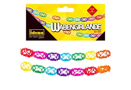Idena Girlande Idena Wabengirlanden 6m D12cm 2er FSC-Mix