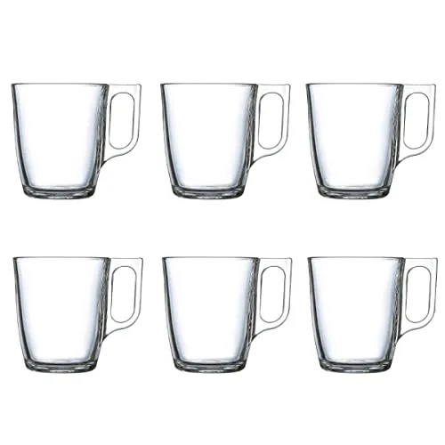 Luminarc Kaffeebecher für die Mikrowelle, Glas, 6 Stück 25cl