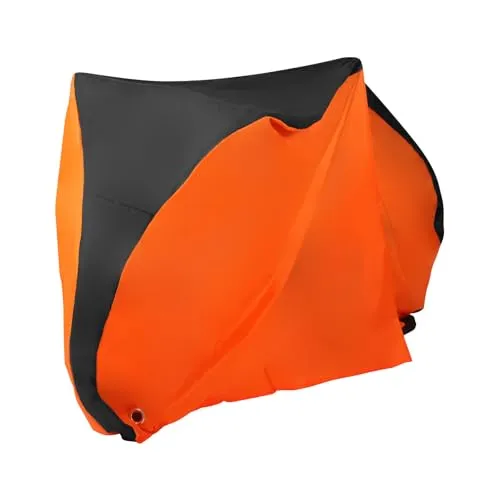 ANFTOP Fahrradabdeckung Wasserdicht 201D - Fahrradabdeckung aus 210D-Gewebe mit PU-Beschichtung, winddicht, wasserdicht und mit Schlosslöchern für zusätzlichen Diebstahlschutz. Ideal für Mountainbikes und E-Bikes.