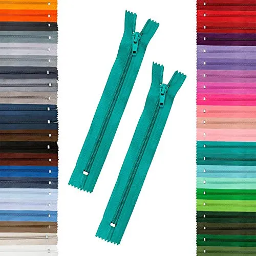 Reißverschlüsse 5mm spiral, 18cm, unteilbar, Autolock, Farbe frei wählbar, Farbe:359 türkis 2
