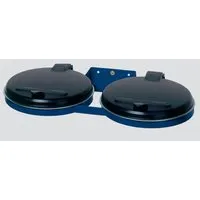 PROREGAL Doppel Abfallsammler 2 x 120 Liter mit Wandhalterung - Robuster Abfallsammler für den Außenbereich. Wetterfest und langlebig, ideal für stark frequentierte Plätze. Mit 2 x 120 Litern Fassungsvermögen bietet er ausreichend Platz für Abfall.