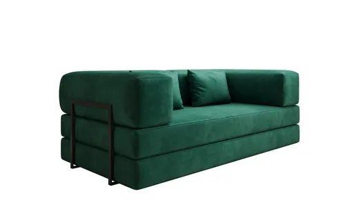 Luxusbetten24 Sofa Designer Sofa Lazy 3 Sitzer in Samt, mit Liegefunktion und Samtbezug