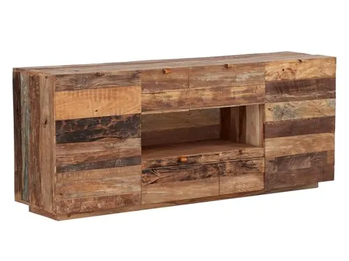 Produktbild Woodkings Sideboard Oldwood | Rustikale TV-Kommode aus Altholz | 180cm Stauraum für Wohnzimmer oder Esszimmer