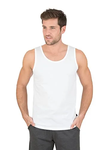 Trigema Herren Top Trägershirt 636401, Weiß - Tops für Herren, klassischer Schnitt aus 100% supergekämmter Baumwolle für optimalen Tragekomfort und Atmungsaktivität.