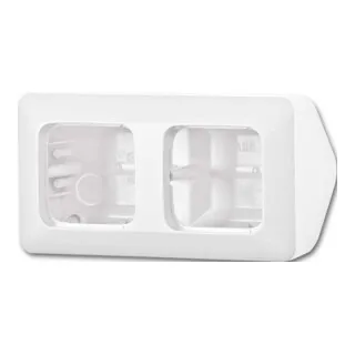 Busch-Jaeger 1708-214 Aufputz-Gehäuse 2-fach - Lichtschalter-Gehäuse für Eckmontage, ideal für Reflex SI Einsätze, inklusive 2-fach Abdeckrahmen in edlem Alpinweiß.