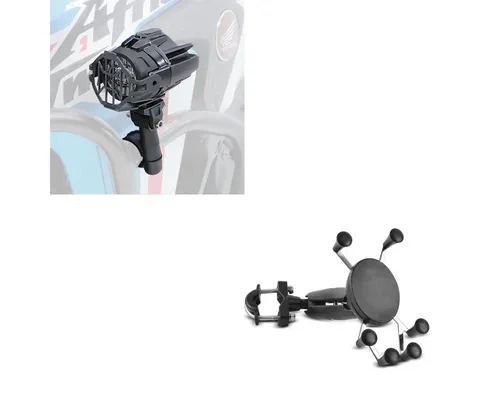 Lumitecs Schraube Set LED Zusatzscheinwerfer + Smartphonehalter S2