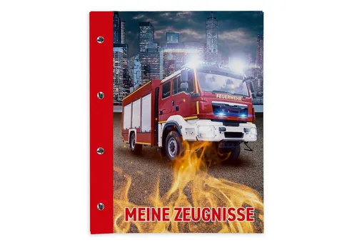 itenga Organisationsmappe itenga Zeugnismappe A4 mit Schraubverschluss Motiv Feuerwehr